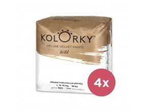 KOLORKY DELUXE VELVET PANTS Wild Nohavičky plienkové jednorazové eko L (8-13 kg) 76 ks