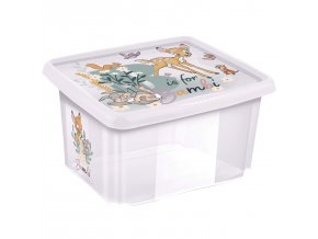 Úložný box s víkem 24l "Bambi" "Bambi", Transparent