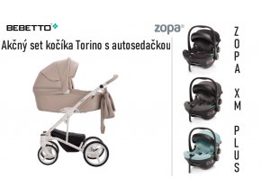 Bebetto kombinovaný kočík TORINO PRO 01 + Autosedačka XM Plus I-Size