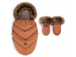 COTTONMOOSE Set fusak a rukavice na kočík Moose Yukon Amber