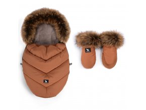 COTTONMOOSE Set fusak a rukavice na kočík Moose MINI Yukon Amber