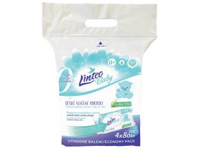 LINTEO BABY Vlhčené obrúsky s aloe vera (4x 80 ks)