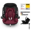 KIDDY Autosedačka Evoluna i-size 2 + Isofix základňa 40-83 cm Beet red melange icy grey