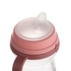 CANPOL BABIES Hrnček so silikónovým náustkom FirstCup Bonjour Paris 250ml ružový 6m+