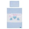Belisima Baby - 3. dielný komplet bavlnený Srdce modré, 100 x 135 cm