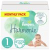 PAMPERS Harmonie Plienky jednorazové 1 (2-5 kg) 102 ks - MESAČNÁ ZÁSOBA