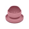 PETITE&MARS Set jedálenský silikónový TAKE&MATCH 2 ks tanier + miska Dusty Pink 6m+