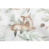 SENSILLO Mantinel do postieľky velvet DEERS GREY PLUSH KARO 180x30 cm