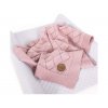 CEBA Deka pletená v darčekovom balení 90x90 ryžový vzor ružová