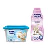 CHICCO Kapsuly pracie gélové Sensitive 16 ks + Aviváž konc. Kvetinové objatie 750 ml