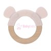 Lässig hrýzatko Teether Ring Wood/Silicone Little Chums mouse