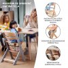 KINDERKRAFT SELECT Stolička jedálenská Enock White wooden, Premium