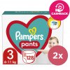 2x PAMPERS Pants Nohavičky plienkové jednorazové 3 (6-11 kg) 128 ks - MEGA PACK