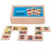 BIGJIGS TOYS Domino drevené dopravné prostriedky