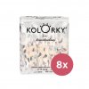 8x KOLORKY DAY Plienky jednorazové eko, dážď&dúhy XL (12-16 kg) 17 ks