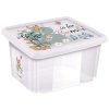 Úložný box s víkem 15l "Bambi", Transparent