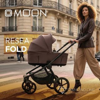 MOON RESEA FOLD – kočík, ktorý vám zmení život. Zložíte ho jedným pohybom, aj s nasadenou korbou. Ľahký, luxusný, dokonale...