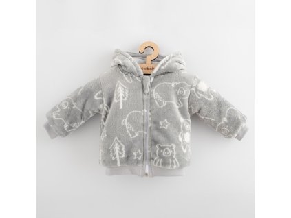 Kojenecká zateplená Wellsoft zimní mikinka s kapucí New Baby Winter times