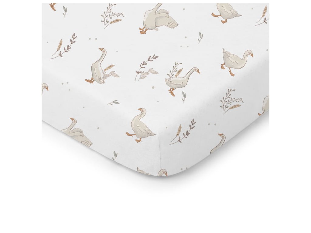 Prostěradlo do dětské postýlky Colorstories_Happy Goose