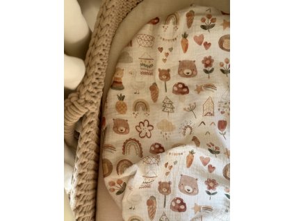 Mušelínová plenka - BOHO Teddy