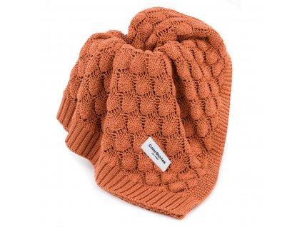 kocyk bambusowy soft ceglany 1