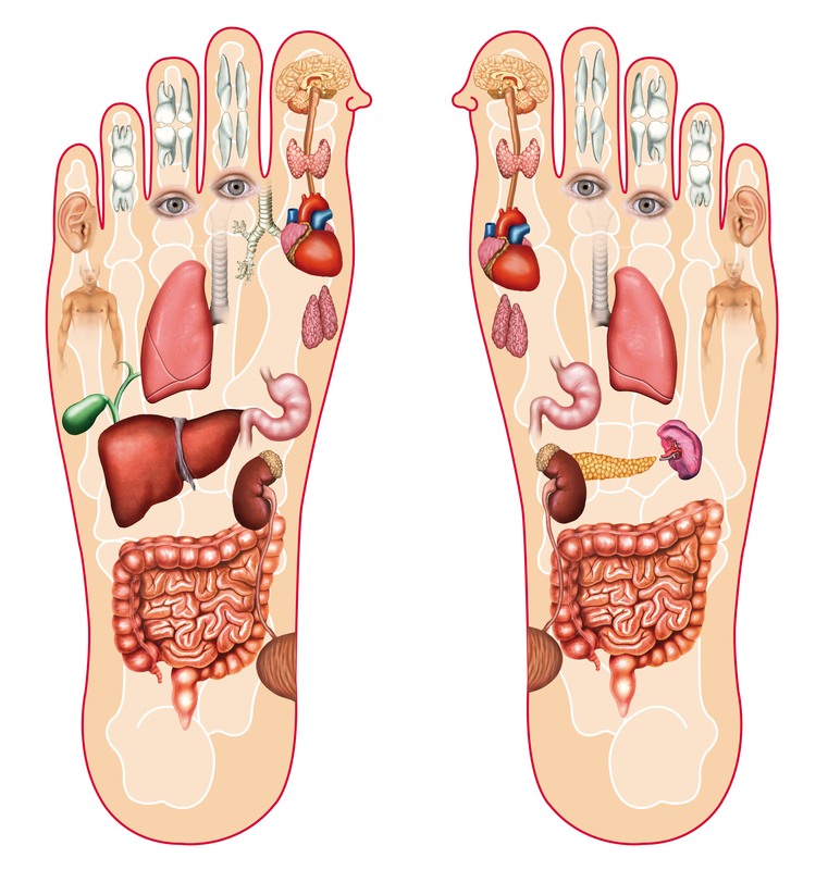 Barefoot a reflexné zóny chodidla