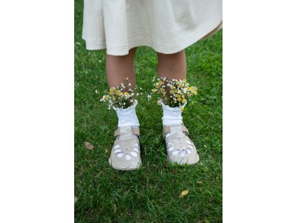 Kids barefoot sandals - IO Cappuccino Summer Perforation