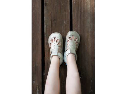 Dětské barefoot sandálky - IO Gold Summer Perforation