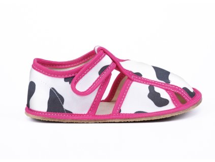 Detské barefoot kravičkové papučky - Slippers Moo