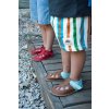 Dětské barefoot sandálky - IO Red Summer Perforation