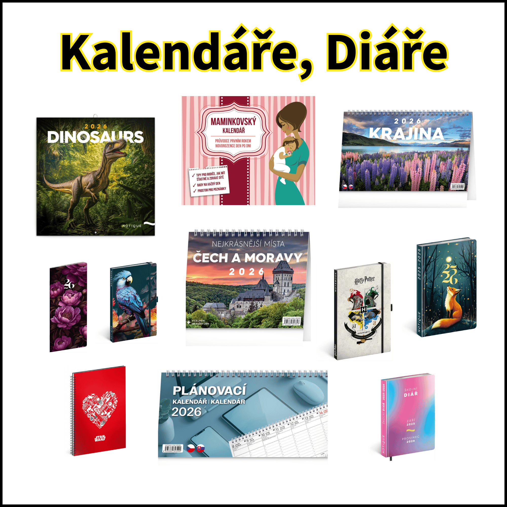 Notesy, kalendáře, diáře 2000x2000px