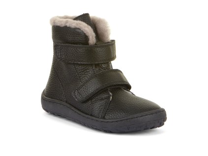 Froddo Barefoot Furry Boot Black (Rozměr Široká, Velikost boty 35)