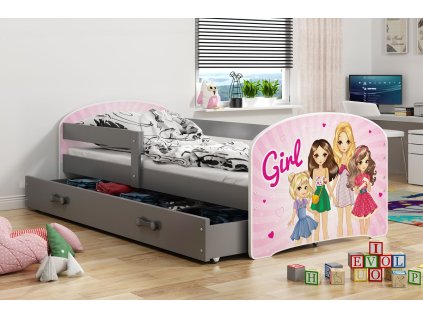 dětská postel LUKI GRAFIT Girl
