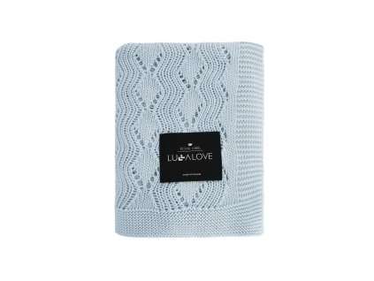 Ažurková přikrývka BOHO Blankytně modrá