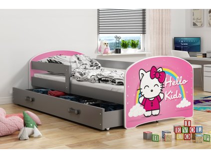 dětská postel LUKI GRAFIT Kitty