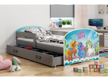dětská postel LUKI GRAFIT Pony
