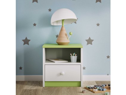 Dětský noční stolek Babydreams - bílý