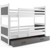 Dětská patrová postel s úložným prostorem RICO bílá