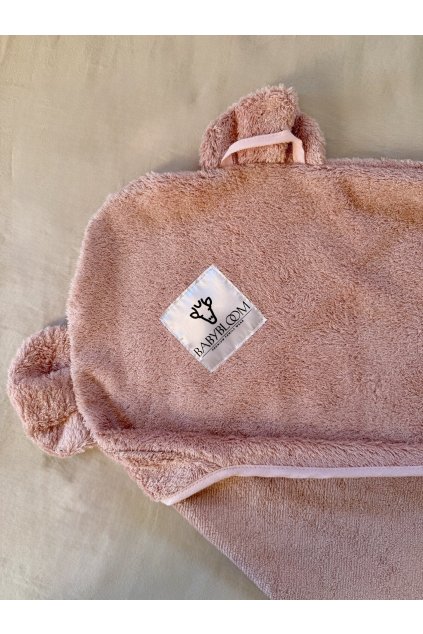 Velký kapucový bambusový ručník s oušky Rose