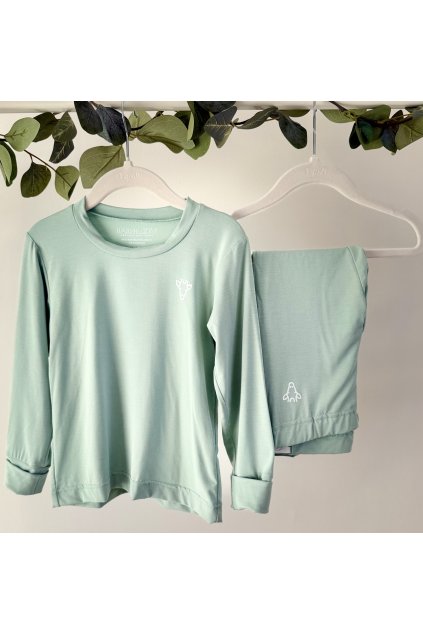 Rostoucí dvoudílné bambusové pyžamo Mint