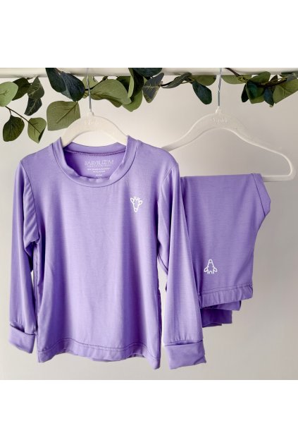 Rostoucí dvoudílné bambusové pyžamo Lila