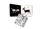 Černobílá kontrastní kniha Farm Animals a samolepky jako DÁREK / Black and white book Farm Animals and stickers as a gift