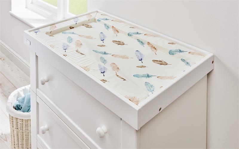 Přebalovací matrace - Pírka blue