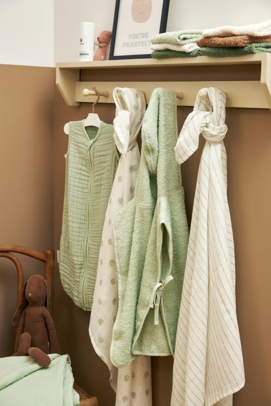 Mušelínové pleny 2-balení Dot stripe soft green