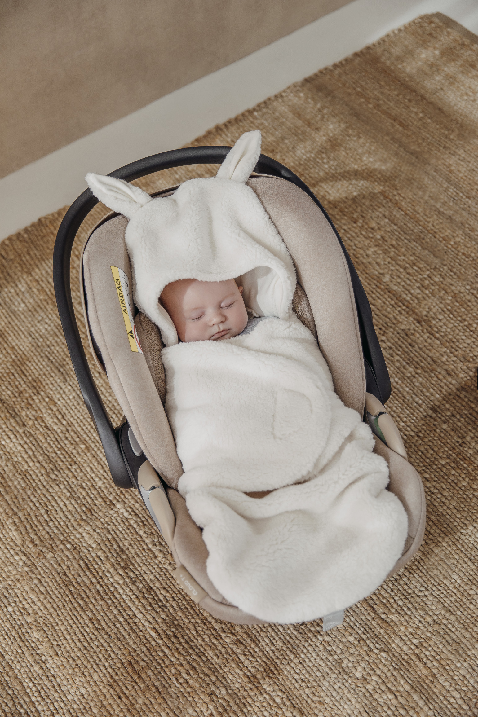 Zavinovací deka Teddy Rabbit Natural