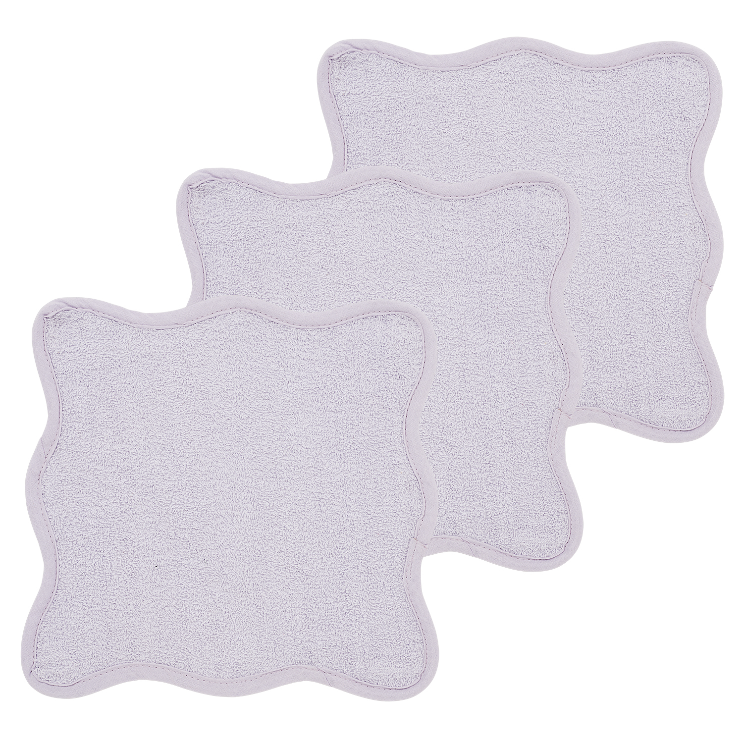 Froté žínky Wavy 3 balení - Soft Lavender