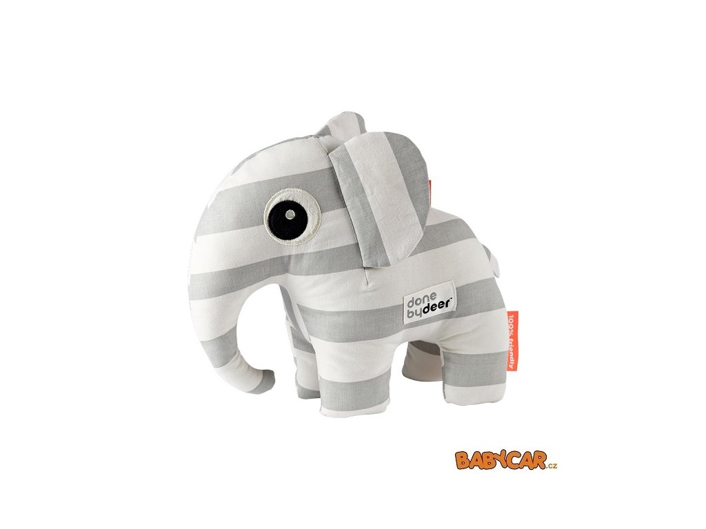 DONE BY DEER mazlivá hračka ELPHEE Proužky/Šedá DOPRODEJ!