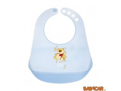 CANPOL BABIES plastový bryndák HAPPY ANIMALS Modrá