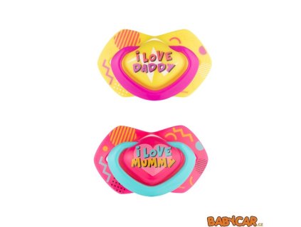 CanpolBabiesSilikonovyDudlikSymetrickyNeonLove2ksRuzova