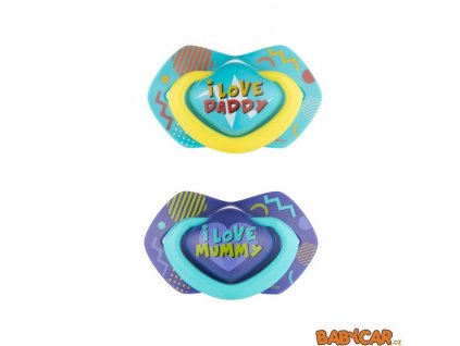 CanpolBabiesSilikonovyDudlikSymetrickyNeonLove2ksModra